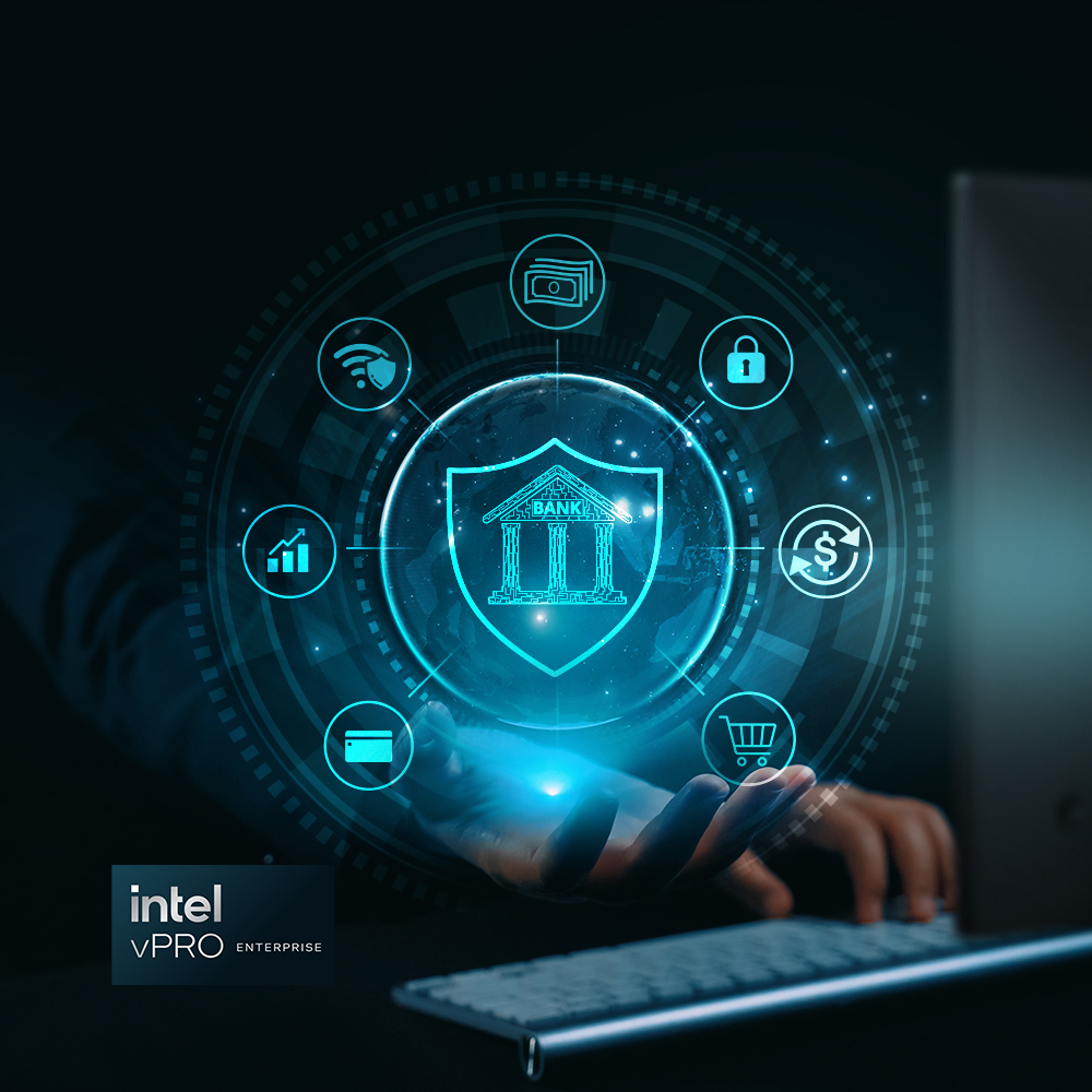 حفاظت از داده‌های مالی با رایانه‌های دارای گواهی نامه Intel vPro Enabled
