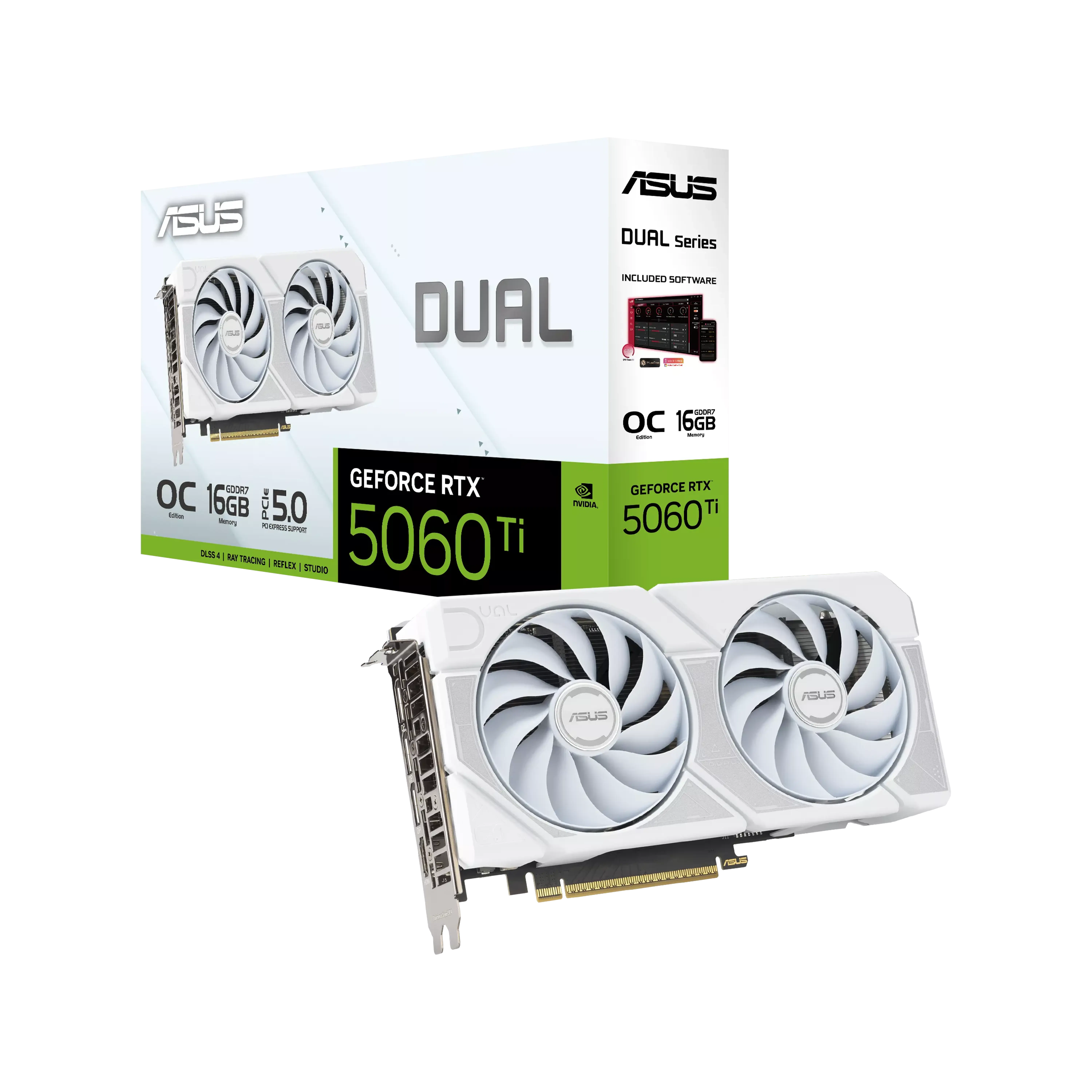 ASUS Dual GeForce RTX 5060 Ti 16GB GDDR7 OC Edition WHITE